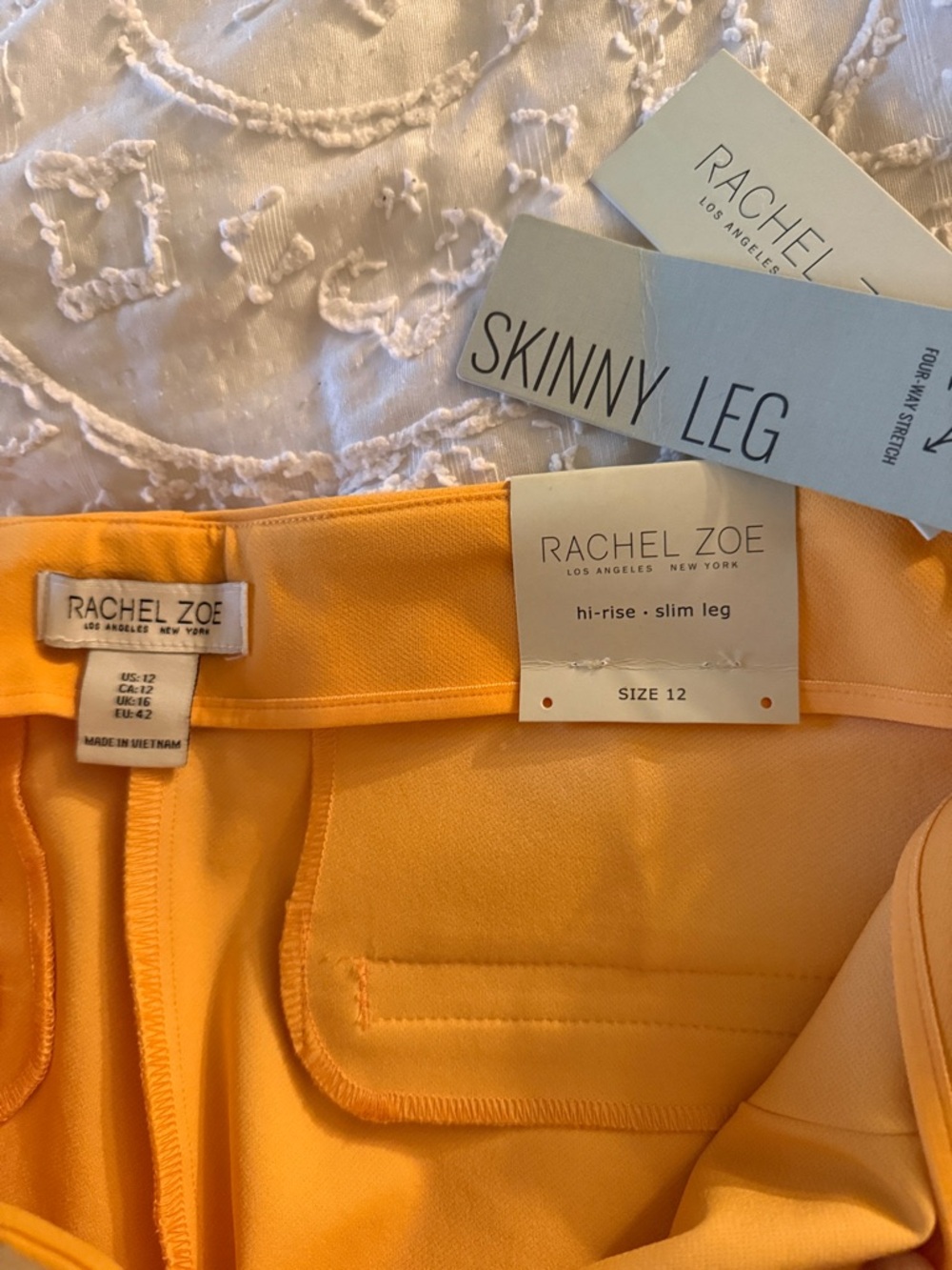 Rachel Zoe Mustard Yellow Skinny Pants Hi-Rise pants Casual business women pants - Picture 7 of 10